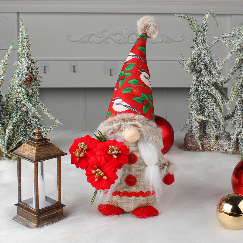 Festive Decoration Standing Faceless Hat Gnomish Doll