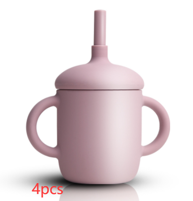 New Design Baby Feeding Cup Straw Water Bottle Sippy Cup Silicone