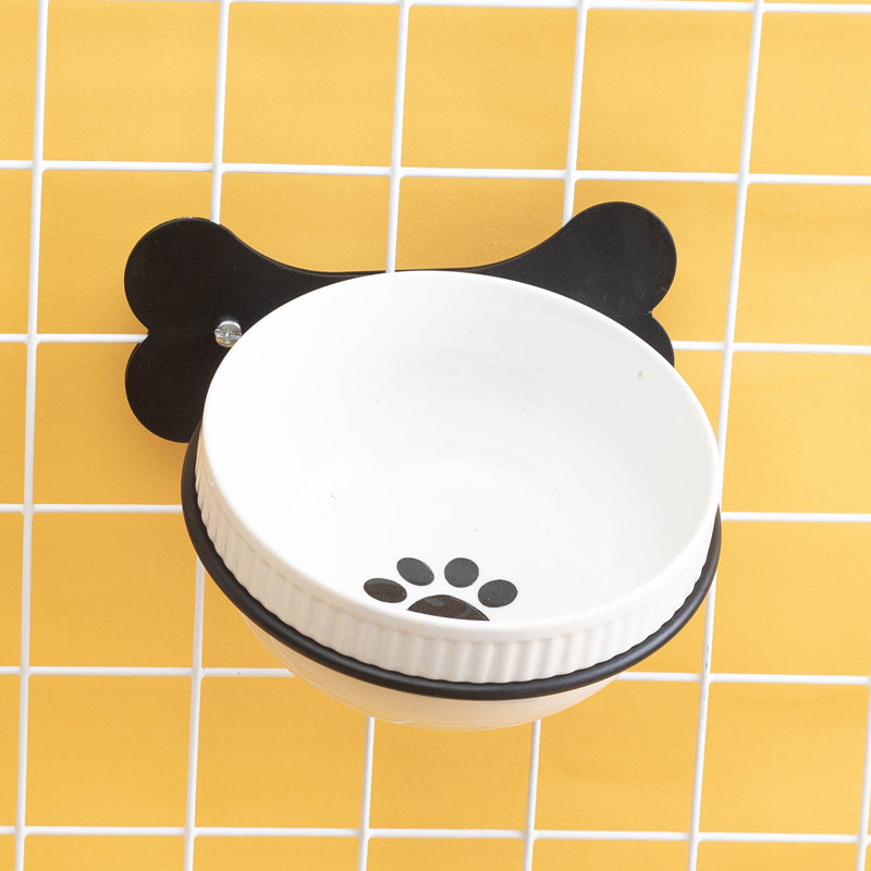 Hanging Ceramic Pet Bowl Slanted Anti-Overturning