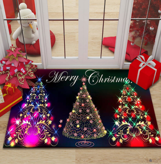 Christmas Carpet Living Room Festive Red Floor Mat