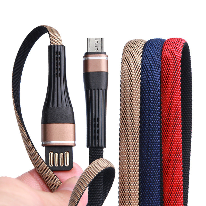 Insert Long Tail Anti-breaking Denim Braided Data Cable