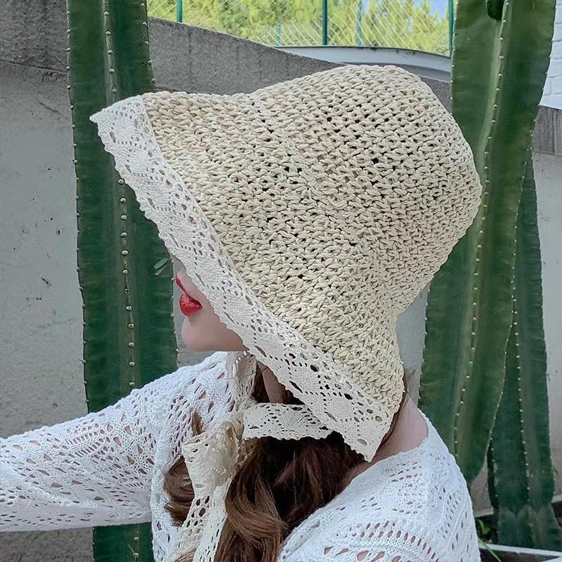 Women's Summer Lace Lace Beach Hat Small Seaside