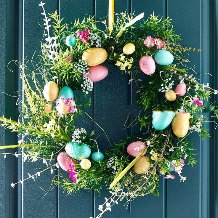 Home Fashion Easter Wreath Decorative Hanging Ornament