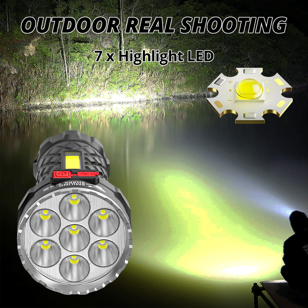 Multi-light Bead High-brightness Flashlight Rechargeable Waterproof