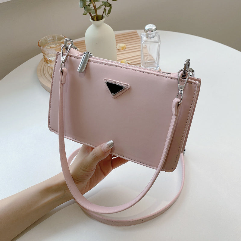 Luxury Pink Women's Crossbody Bag Brand Designer Shoulder Bag Quality Small Pu Leather Handbags Female Fashion Messenger Bag Sac