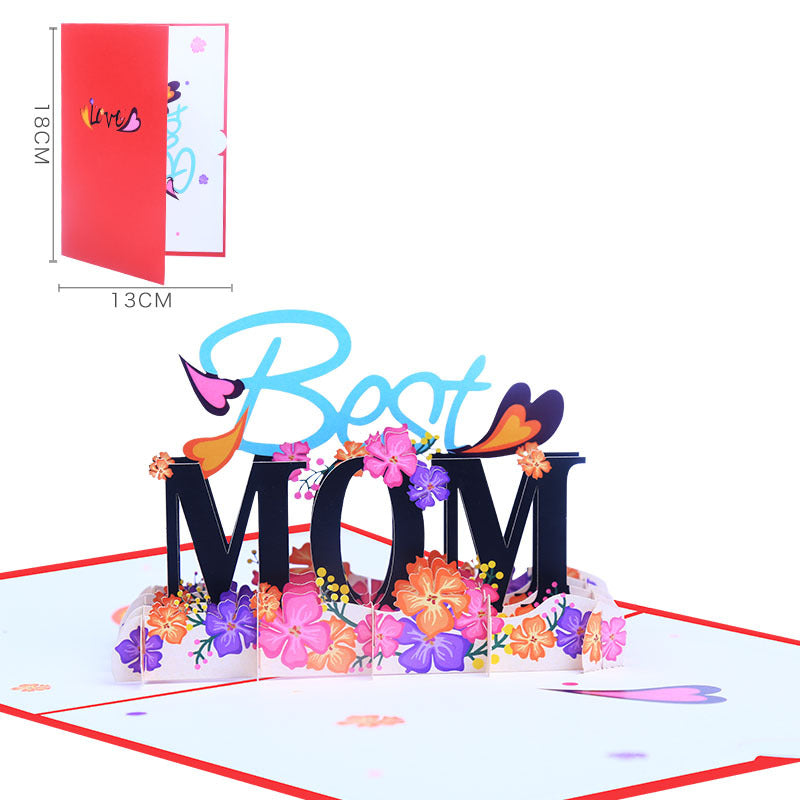 Mother's Day Pop-up Card With Colorful Butterflies