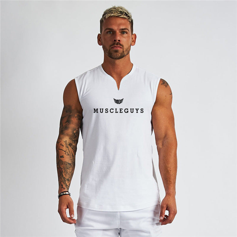 Men's V-Neck Loose Fitness Sports Tank Top