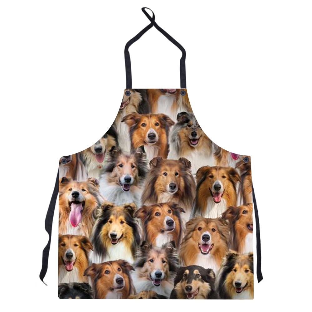 New Style Print Burst Uniform Solid Color Apron