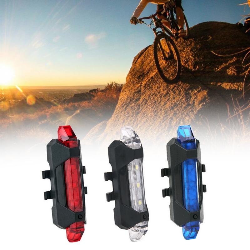 Bike Bicycle Light USB LED Rechargeable Safety Set Mountain Cycle Front Back Headlight Lamp Flashlight Bike Accessories