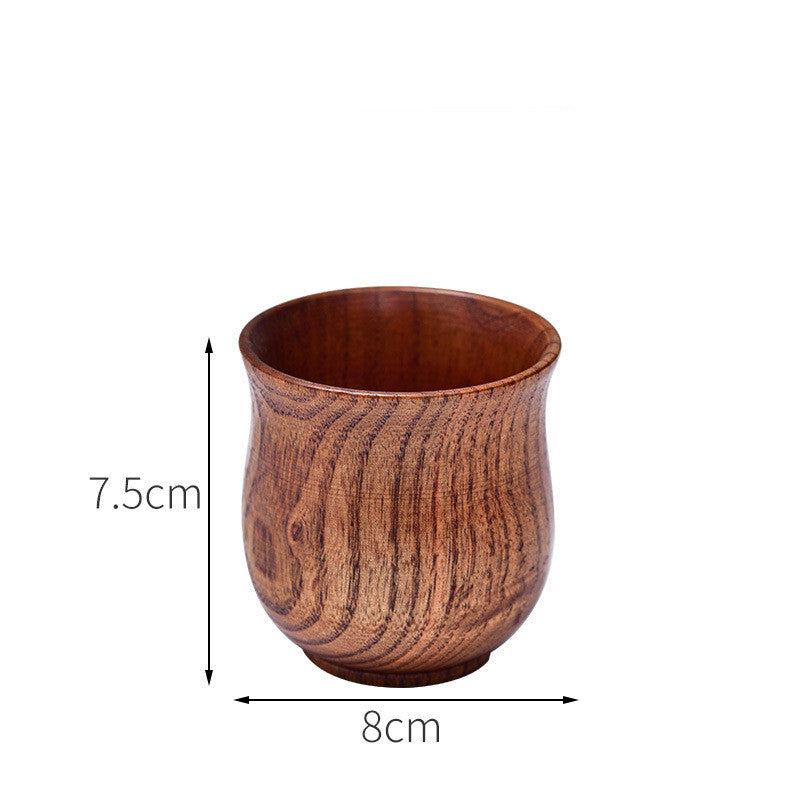 Eco-friendly Anti-scald Wooden Tea Cup Goblet