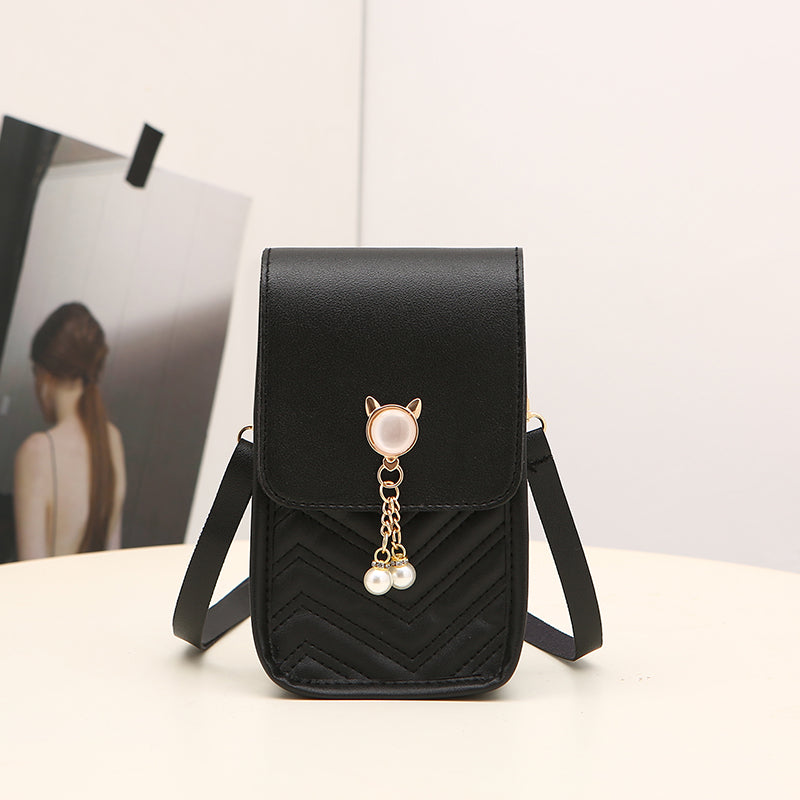 Bag Wholesale Mobile Phone Bag Women's Messenger Small Bag Summer 2022 New Charm Pearl Coin Purse Embroidered Shoulder Bag