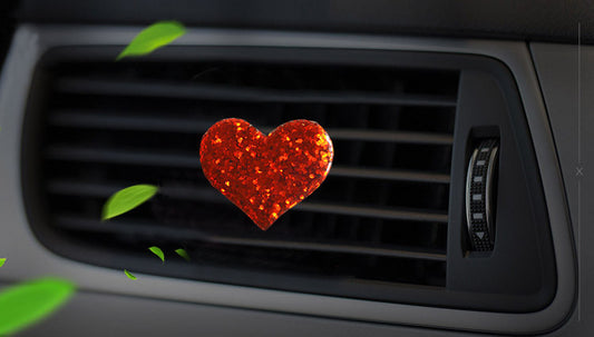 Shiny Love Car Air Outlet Perfume Clip Creative Resin Heart-shaped Wedding Decoration Car Air Outlet Perfume Clip