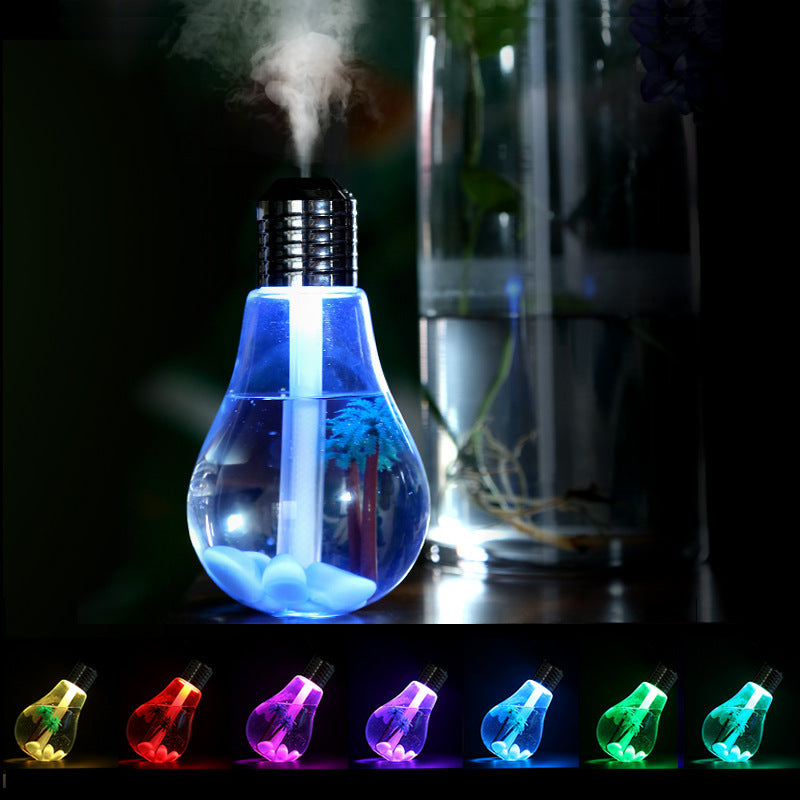 Colorful Light Bulb Humidifier Air Ultrasonic USB Essential Oil