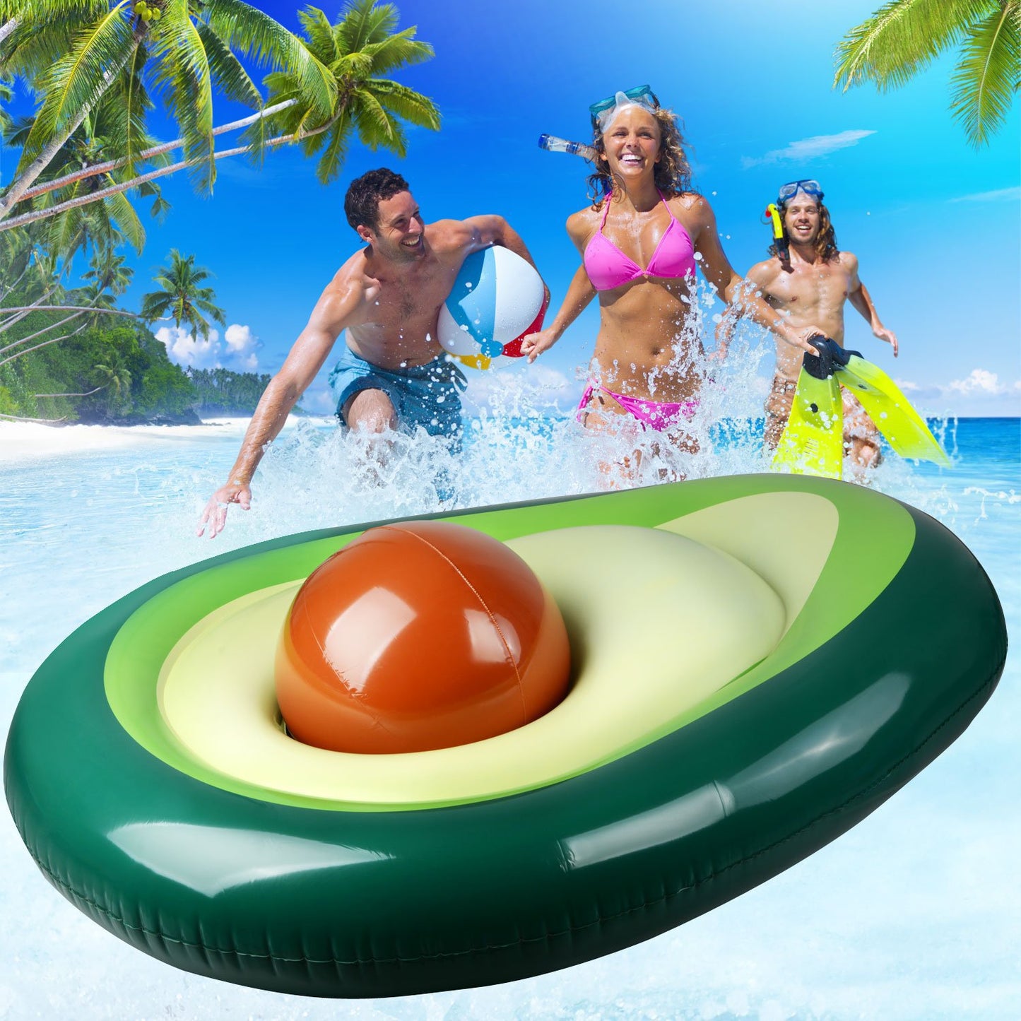 Inflatable Bread Floating Drainage Bubble Swimming Ring