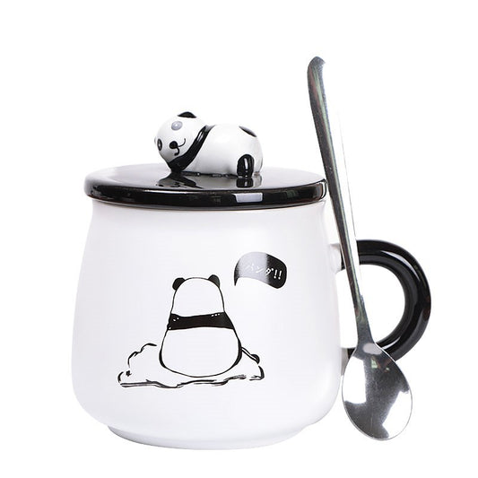 Creative cute cartoon panda ceramic cup