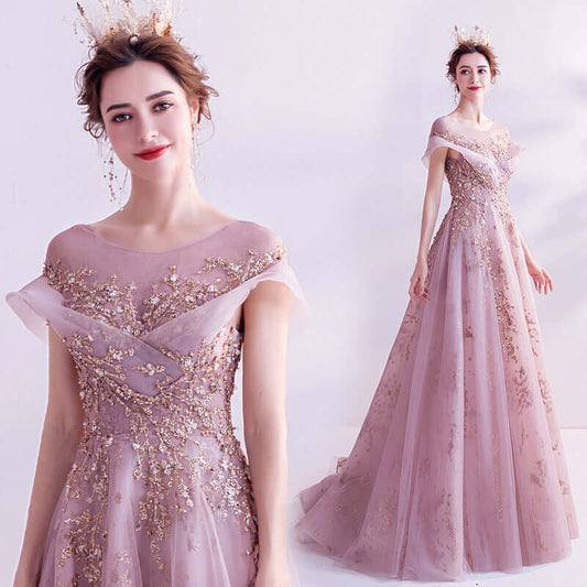 Bride Toast Dress Banquet Annual Meeting Engagement Wedding Evening Dress