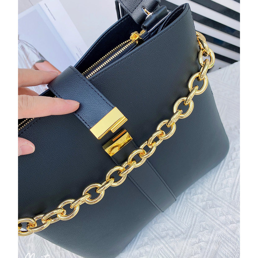 New Commuter Bag Briefcase Envelope Bag Large Capacity Leather Women's Bag One-shoulder Cross-body Bag