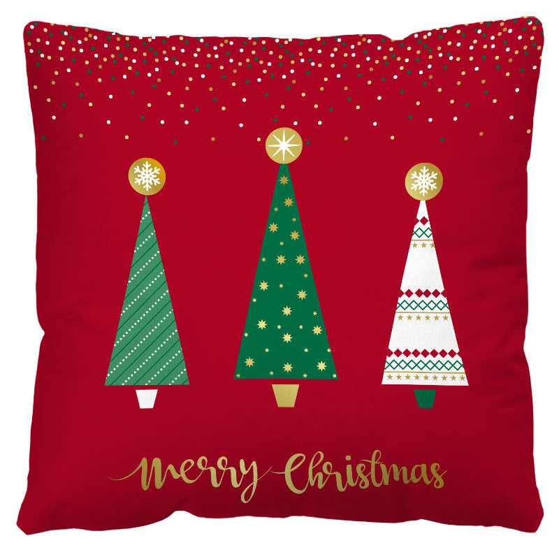 Christmas Pillow Cover Amazon Cross-border Red And Black Plaid Christmas Sofa Cushion Cover Plush Nordic Cushion