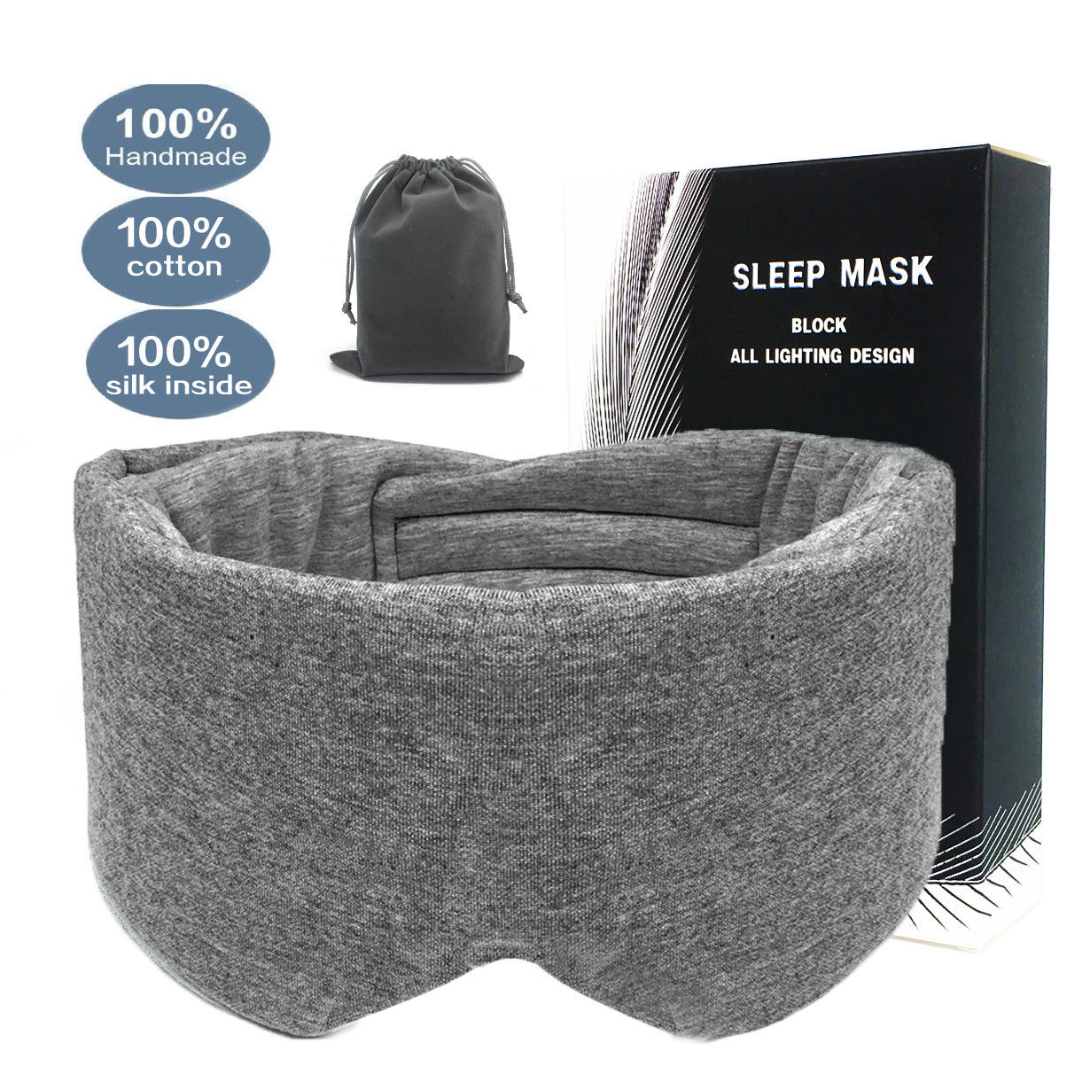 Breathable Travel Siesta Full Blackout Eye Mask Set