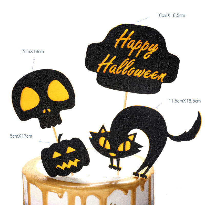 Stylish Halloween Decoration Birthday Cake Card