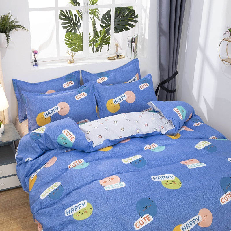 Candy Bedding Four Piece Home Textile Washed Cotton