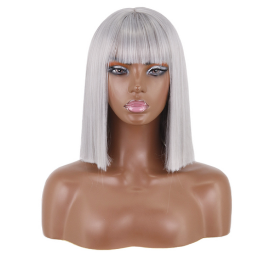 Wig Headgear With Bangs And Shoulders And Clavicle