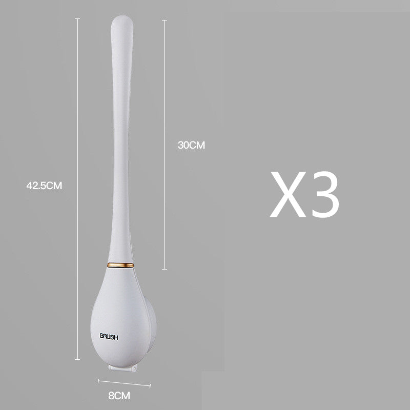 Household Brush Wall-mounted Long-handled Silicone Toilet Brush