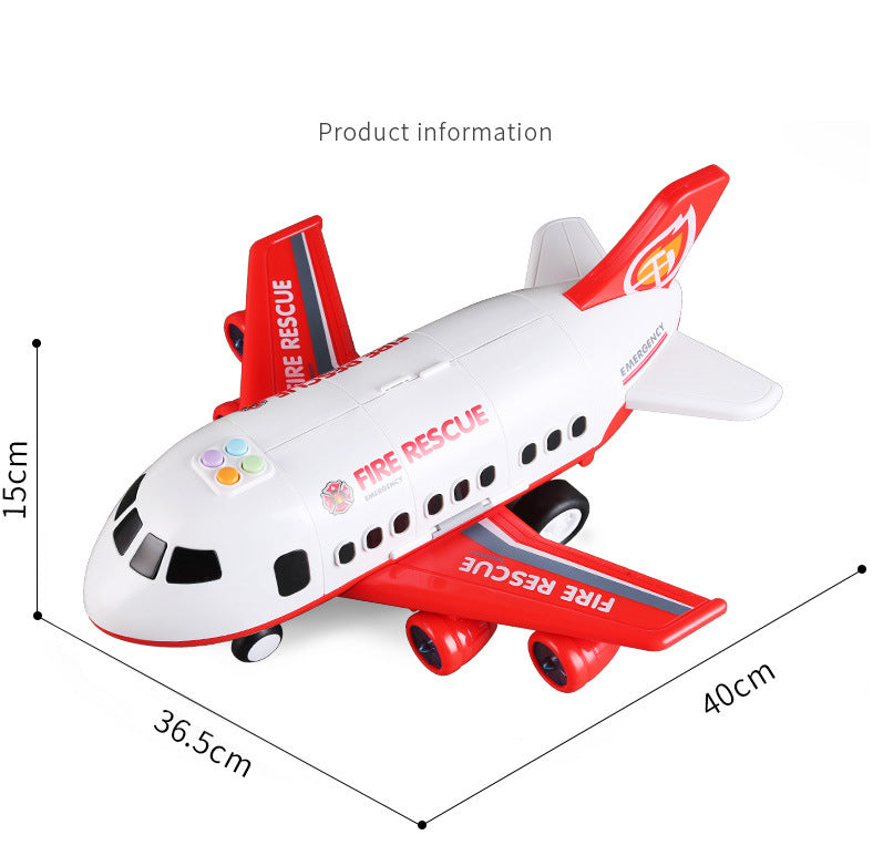 Children's Police Alloy Car Parking Lot Airplane Model Toy
