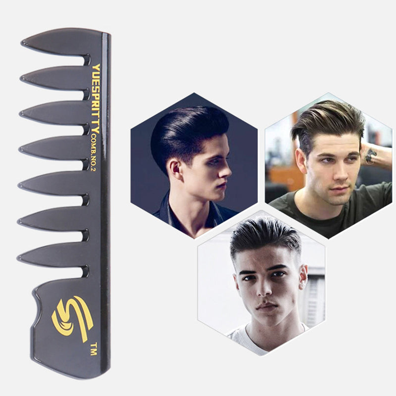 Men's Special Retro Back Head Texture Styling Oil Comb