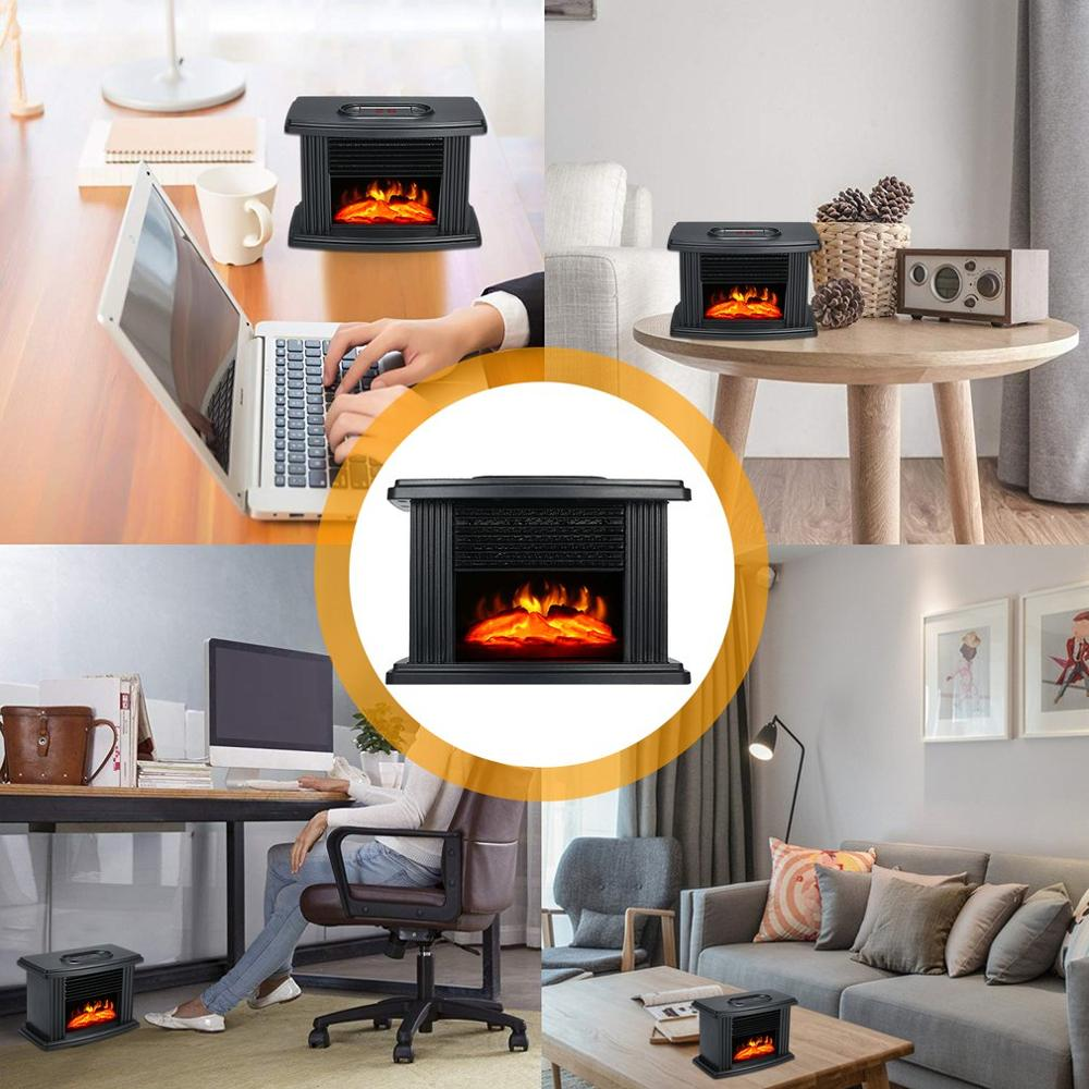 European Style Electric Fireplace Heater LED Flame Effect Stove 1000W With Remote Control