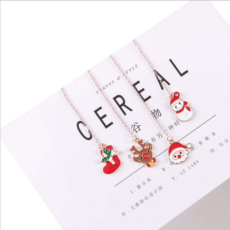 Creative Cute Christmas Style Pendant Bookmark