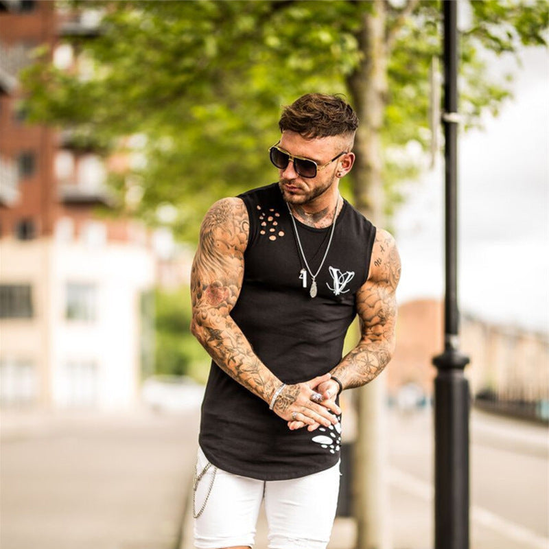 Outdoor Casual Men's Broken Hole Sports Vest