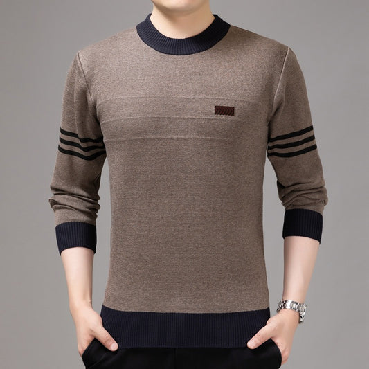 Autumn Men's Thick Knitted Sweaters For Middle-aged