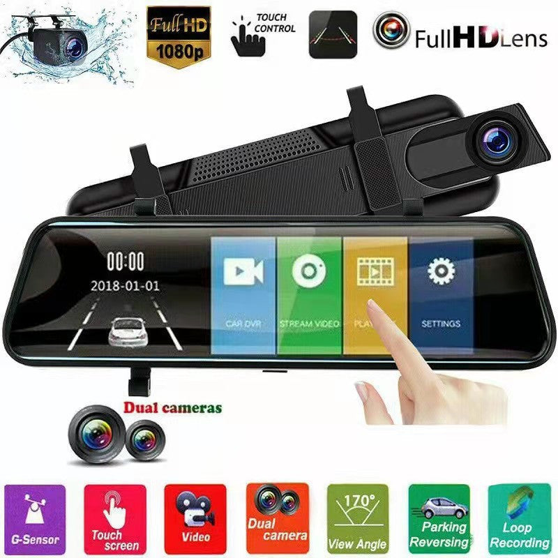 HD Night Vision Front And Rear 10 Inch 12 Inch Streaming Media Electronic Rearview Mirror