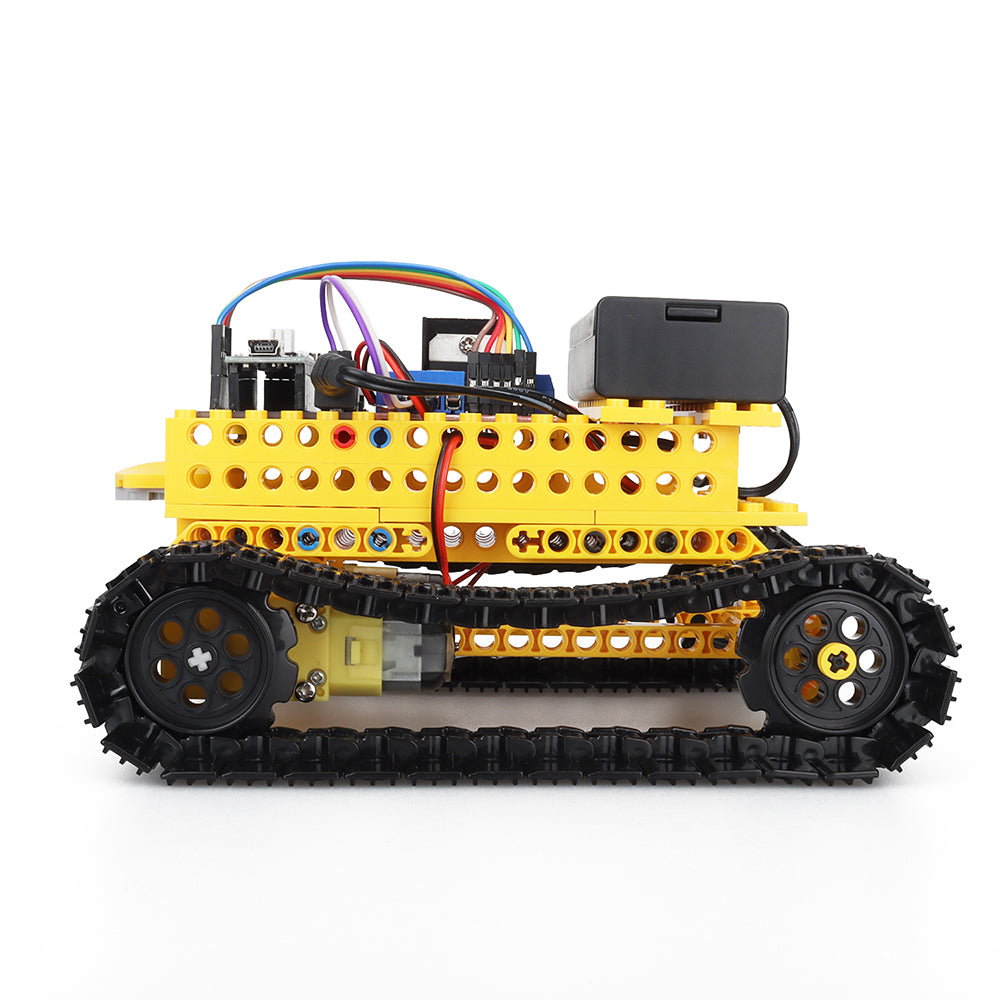 Tank Graphical Programming C DIY Smart Robot Car For CH340 Arduino Nano STEM Educational Building Block