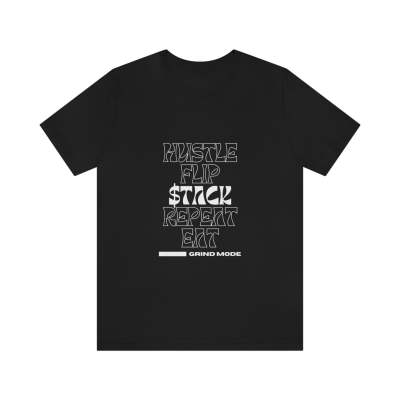 Letter Printed Round Neck Men's Short Sleeve