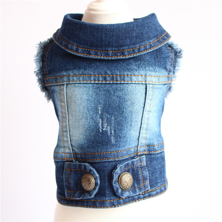 Designer Dog Clothes Small Dog Denim Jacket Coat