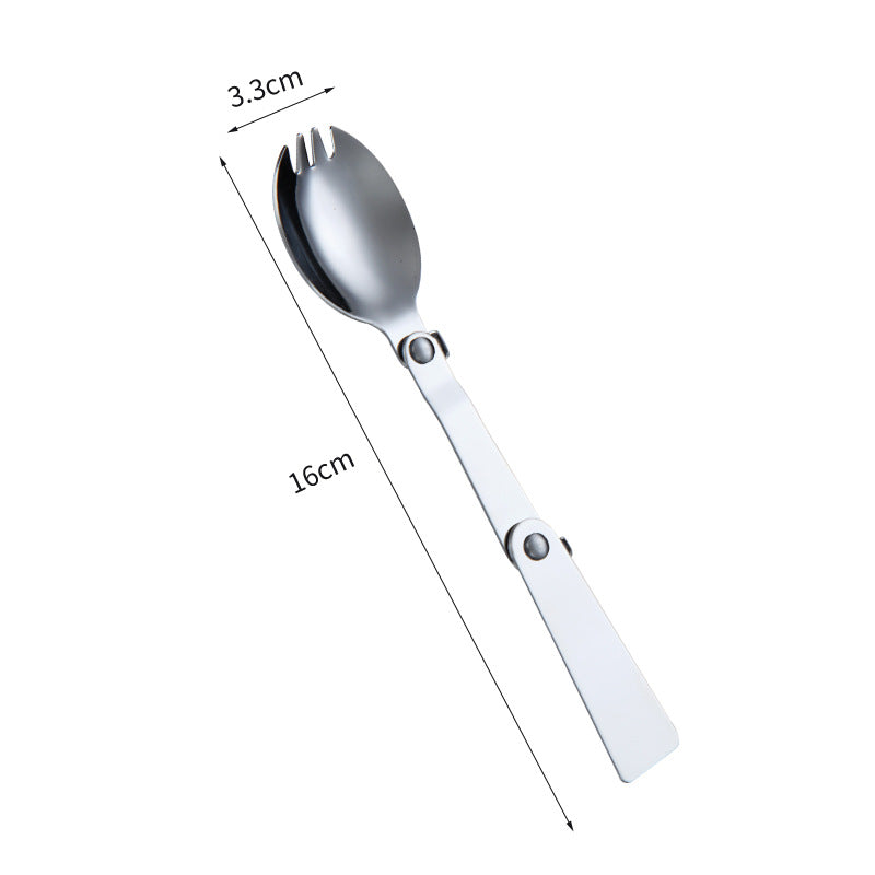 Outdoor Portable Stainless Steel Folding Spoon