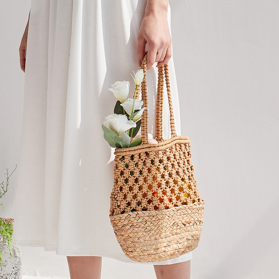 Shoulder Seaside Holiday Vegetable Basket Mesh Bag