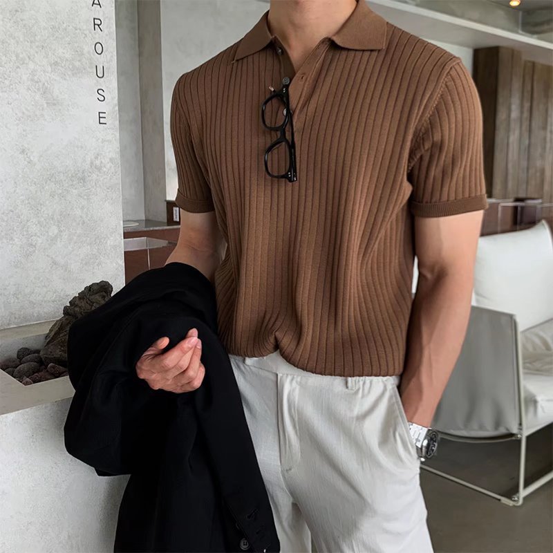 Men's Summer Thin Trend Korean Striped T-Shirt