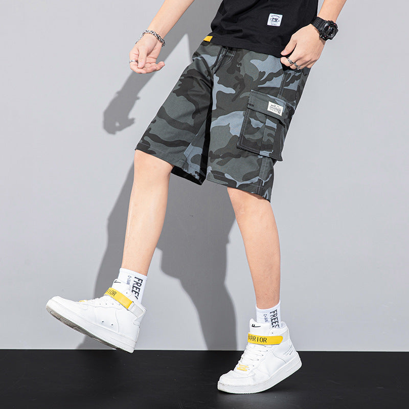 Casual Drawstring Cargo Shorts With Multi Pocket Summer Outdoor Men's Beach Pants