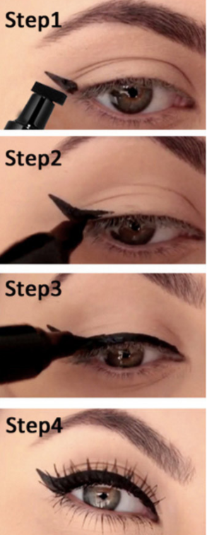 New Sexy Waterproof Double Head Black Wing Shape Eyeliner Seal