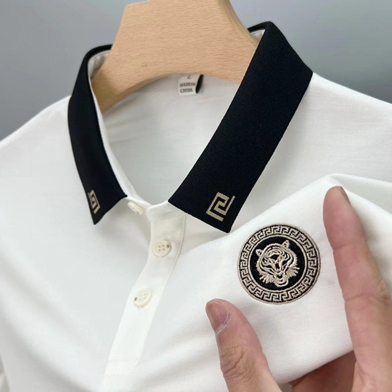 Trendy Brand Casual Business Embroidery POLO Shirt For Men