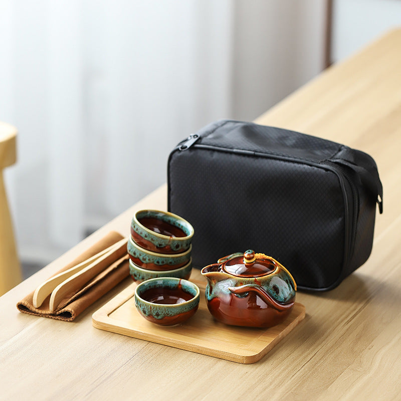 Complete Travel Kung Fu Tea Set Small Tea Tray Set