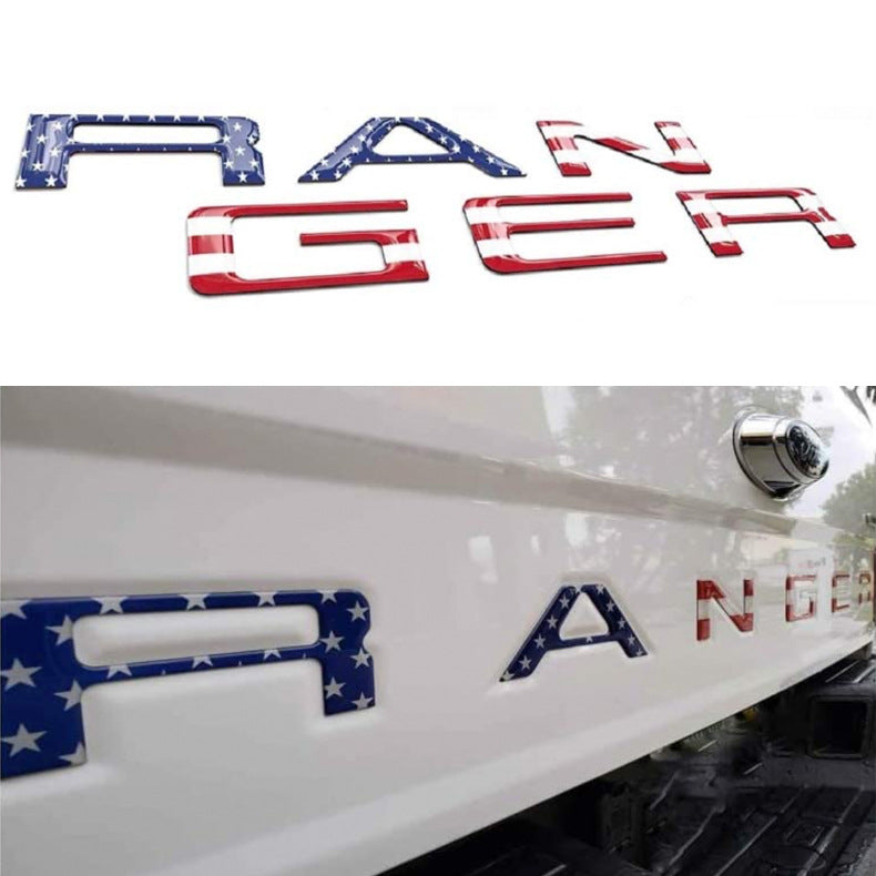 RANGER Car Label Acrylic Flag Labeling 3D Stereo Modified Pickup Truck Logo