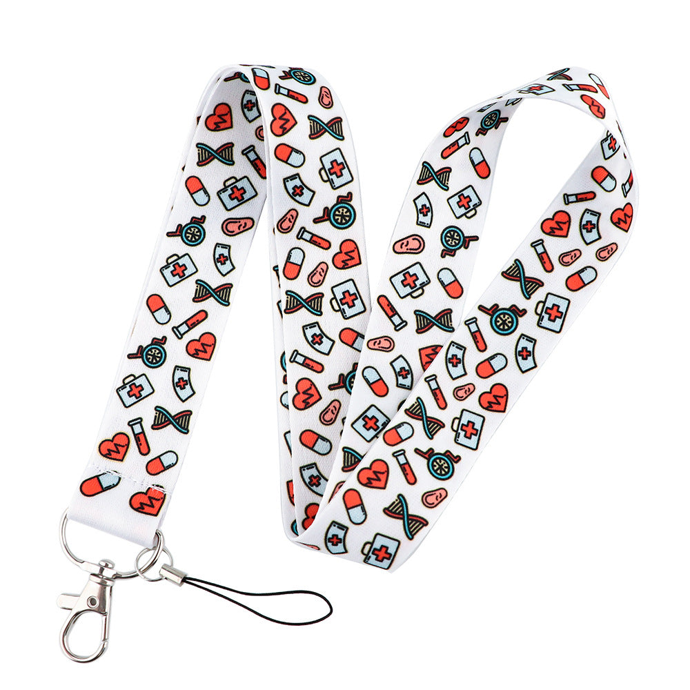 Cute Doctor Cartoon Mobile Phone Lanyard