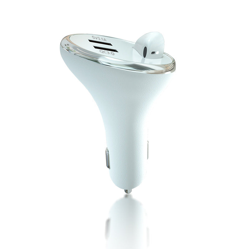 Car Cigarette Lighter Multifunctional Dual USBQC3.0 Car Fast Charging Wireless Headset
