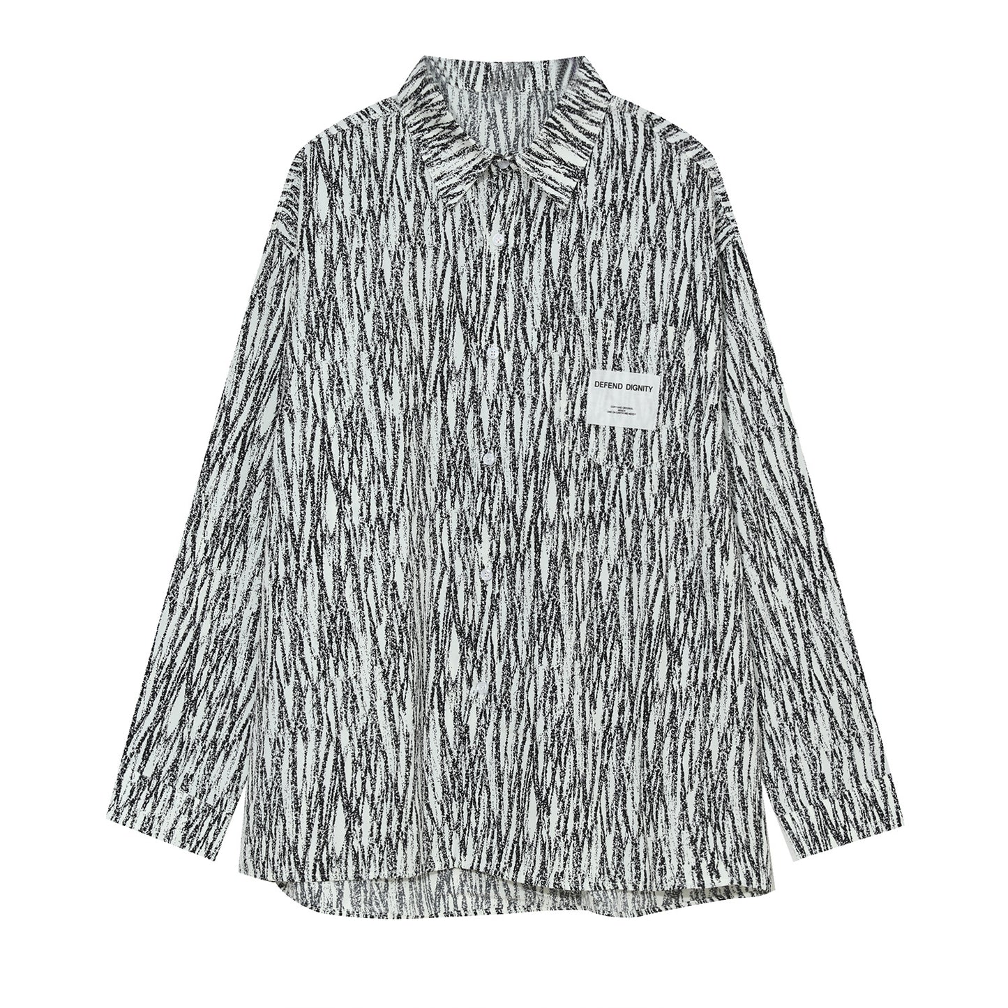 Men's Striped Korean Loose Shirt