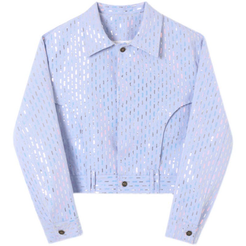 Spring And Summer Heavy Industry Sequin Jacket Fashionable Personality Men