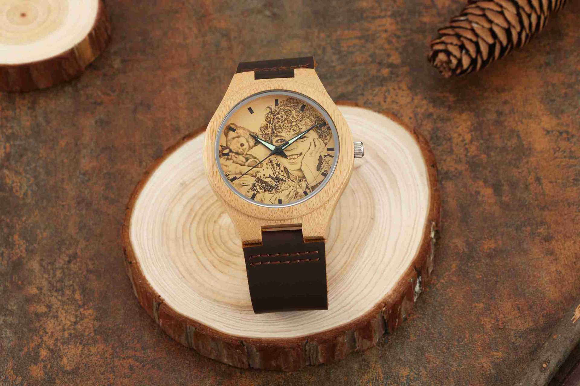 Custom Imitation Wood Watch Features Sen Series Couple Watch